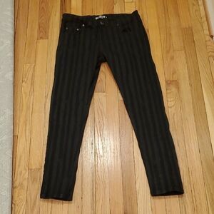 Kreepsville 666 Destroyer Skinny Grey Stripe Jeans Size 34
